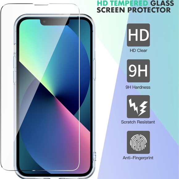 iPhone 13 Pro Transparent Floral Case & Screen Protector Bundle - Picture 5 of 7